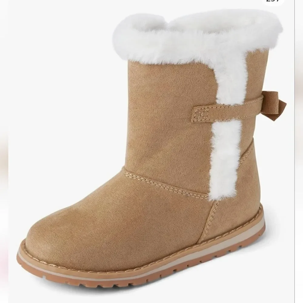 Gymboree Girls Micro Suede Faux Fur Casual Tall Boots size 2